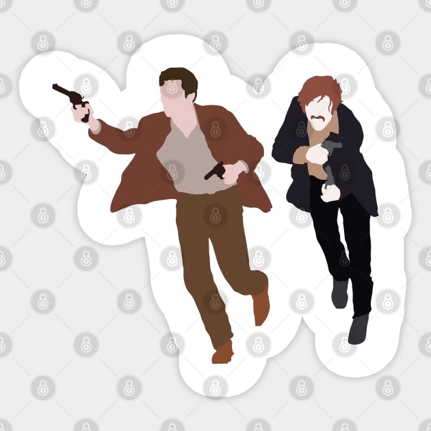 Butch and Sundance Sticker by FutureSpaceDesigns